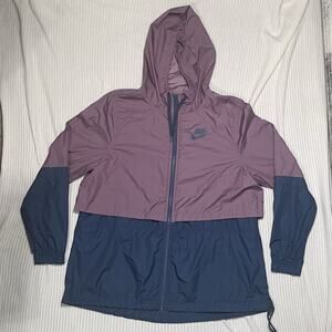 Nike Sportswear Essential Repel Womens Woven Full Zip Hooded Jacket Med